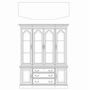 American drew cherry grove china outlet cabinet